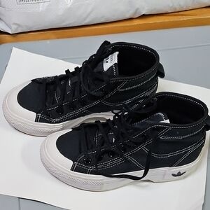Adidas Womens Black High Top Sneakers